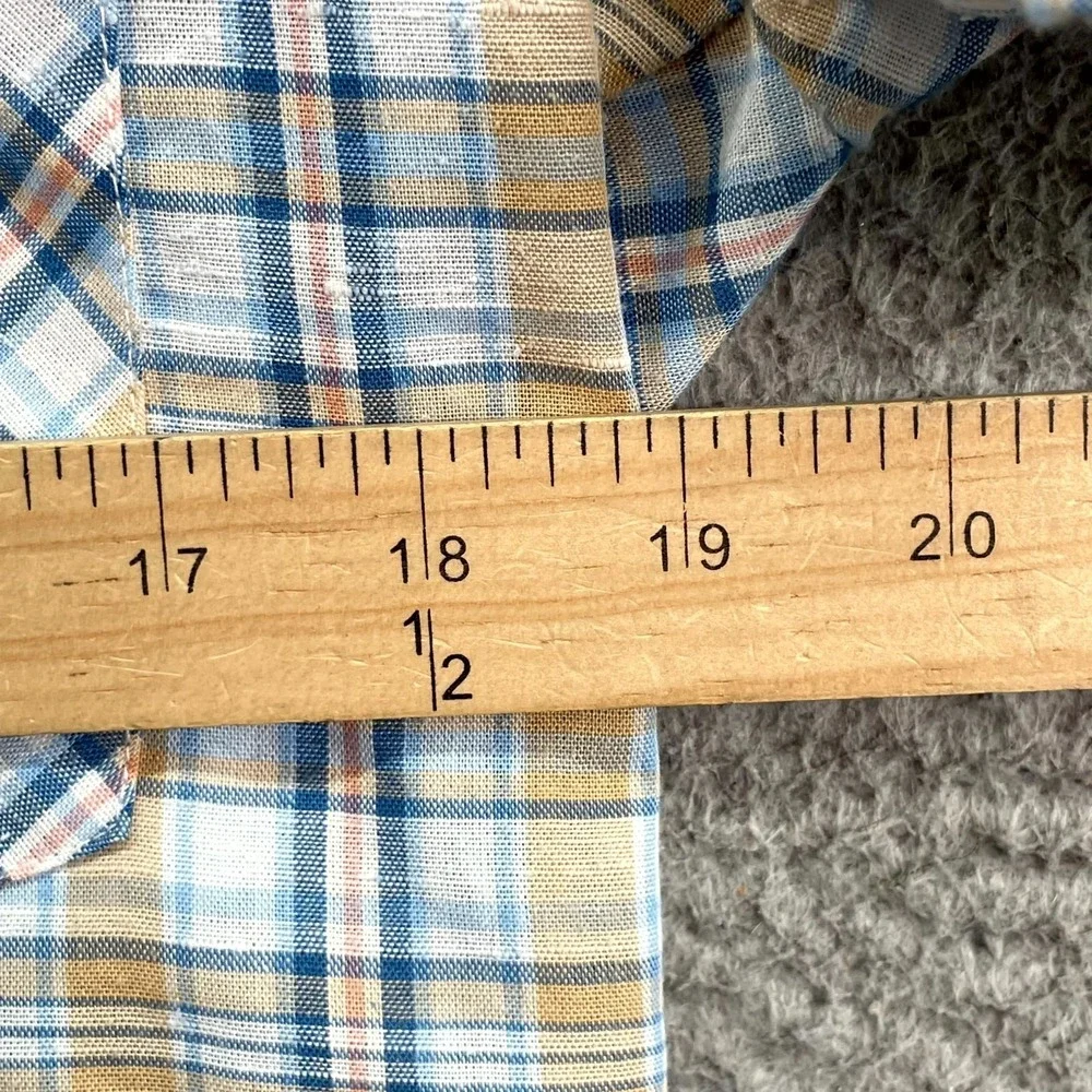 VTG Levi's Shirt‎ Mens Medium Plaid Pearl Snap Cowboy Western Rodeo Made in USA